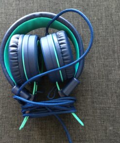 Kids Headphones - noot products K11 Foldable Stereo Tangle-Free 3.5mm Jack Wired Cord On-Ear Headset for Children/Teens/Boys/Girls/Smartphones/School/Kindle/Airplane Travel/Plane/Tablet (Navy/Teal) Navy/Teal 59 81QQJH kEIL