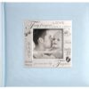 MCS 200-Pocket Fabric Baby 4x6 Photo Album with Writing Space, 8.5 x 8.5 Inches, Baby Blue 18 81QR6AOJw3L