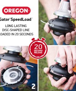 Oregon Gator SpeedLoad Universal 5” Pro Trimmer Head & Line for Straight Gas String Trimmers and Multi Tools above 33cc. Fits Husqvarna, Stihl, Echo, Shindaiwa, Tanaka, and more Large Pro Head 5" 14 81QSQB2ChRL 1
