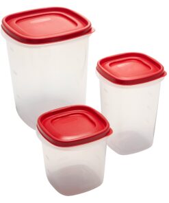 Rubbermaid Easy Find Lids Food Storage Containers, Racer Red, 6-Piece Set 3.7 cup & 5.25 cup & 15 cup 6 piece 8 81QUGkK 6xL