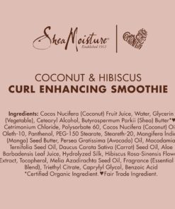 Shea Moisture Curly Hair Products, Coconut & Hibiscus Curl Enhancing Smoothie with Shea Butter, Sulfate Free, Paraben Free Hair Cream for Anti-Frizz, Moisture & Shine, Family Size, 16 Fl Oz 16 Ounce (Pack of 1) 26 81QV6m22mCL 1
