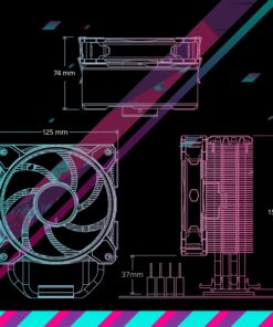 Cooler Master Hyper 212 Black CPU Air Cooler, SickleFlow 120 Edge Fan, Aluminum Top Cover, 4 Copper Heat Pipes, CryoFuze, 152mmTall,Brackets AMD Ryzen AM5/AM4, Intel LGA1700/1200 (RR-S4KK-25SN-R1) 42 81QVkOtiK7L