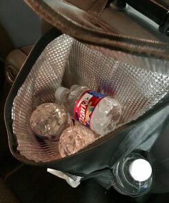 KAFEEK Car Seat Organizer/Auto Seat Back Organizer/Multi-Pocket Travel Insulated Drinks Holder Cooler/Storage Bag Cool Wrap Bottle Bag with Mesh Pockets(Heat-Preservation) 1-Pack 25 81QVwu5NrL