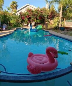 JOYIN Inflatable Peacock Pool Float - Giant Green Peacock Ride on Raft for Swimming Pool, Beach Floaties, Party Decoration Toys, Inflatable Island, Summer Pool Raft Lounge for Adults & Kids Water Fun Blue 41 81QWpYxeEGL