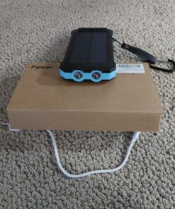 Power-Bank-Portable-Solar-Charger-30000mAh Battery Pack with Emergency LED Flashlight & 2x2.1A USB-A Output Ports Compatible with iPhone 14/13 Series, Samsung, and More, Perfect for Hiking, Camping Blue&Black 37 81QXPywUqL 2