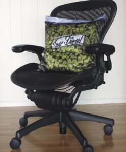 Alternative view of Sour Diesel Giant Stash Weed Pillowcase | Decorative Throw Pillow Cover with Realistic Reefer Imagery | Secret Pocket Compartment | Fits 18 x 18 Inch Pillow Insert | Weed Decor Fits 18X18 Inch Insert