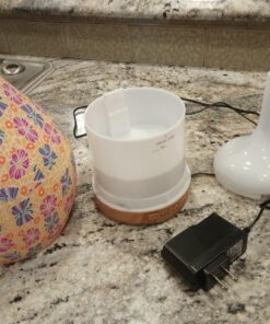 280ml Colorful Essential Oil Diffuser, Aromatherapy Ultrasonic Humidifier - Handmade Glass, BPA Free, 7 Color LED, Waterless Auto-Off, Timer Setting 25 81QYHsSdvLL