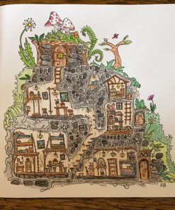 Secret Village - A Coloring Book Adventure: Beyond the Garden Gate, Beneath the Forest Floor, Among the Hollow Trees - A Mystery Endures! (Purse Sized ... & Inspirational for Ages 9 to Adult) 40 81Qbo5iXkpL 1