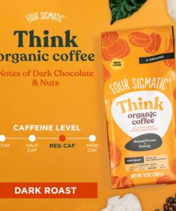Four Sigmatic Mushroom Ground Coffee, Lion's Mane, 12 Ounce Think w/ Lion's Mane & Chaga 12 Ounce (Pack of 1) 27 81QbpPAb42L 1