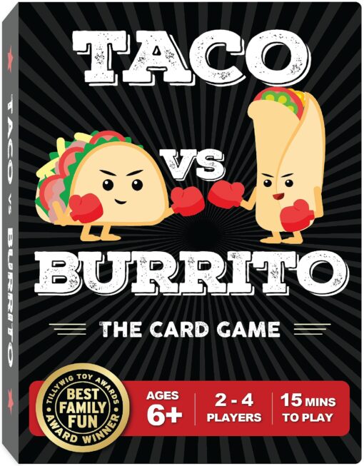 Taco vs Burrito Family Board Games for Kids 6-8, 8-12 & Up - Fun Card Games for Kids and Families, Kids Family Game Night