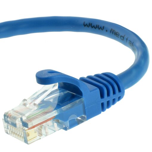 Mediabridge™ Ethernet Cable (25 Feet) - Supports Cat6 / Cat5e / Cat5 Standards, 550MHz, 10Gbps - RJ45 Computer Networking Cord (Part# 31-399-25X) Blue