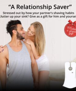 Beard King Beard Bib Apron - Christmas Gifts & Stocking Stuffers for Dad - As Seen on Shark Tank - Men's Hair Catcher for Shaving - Grooming Accessories - Packing Pouchl, White White (Deluxe Version) 25 81QfFCEql4L