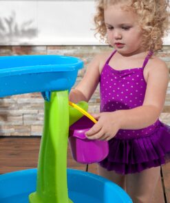 Step2 Rain Showers Splash Pond Toddler Water Table, Outdoor Kids Water Sensory Table, Ages 1.5+ Years Old, 13 Piece Water Toy Accessories, Blue & Green Without Umbrella PlaySet 31 81QgmHeCRqL 1