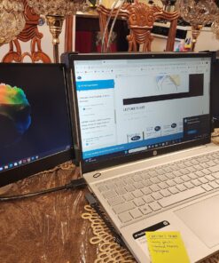 WESTHOD 12" Laptop Monitor Extender, Portable Monitor for Laptop HDMI USB C Screens Extender FHD 1080P, Plug-Play Tri-Screen for 13”-16” Laptops 116 81Qh1yU6GfL