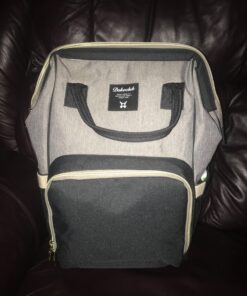 Hafmall Diaper Bag Backpack, Multifunctional Baby Diaper Bag with Stroller Hooks, Stylish Baby Bag for Mom Dad, Gray Black Black Gray 73 81Qh7m73rYL