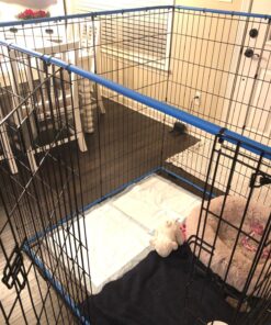 MidWest Homes for Pets Foldable Metal Dog Exercise Pen / Pet Playpen, Black w/ door, 24'W x 48'H, 1-Year Manufacturer's Warranty 48" H 44 81QiEmBcYYL