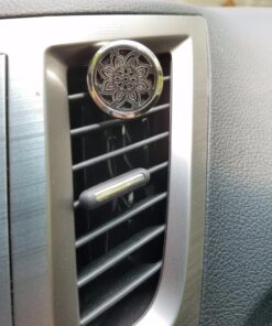 HOUSWEETY Car Air Freshener Aromatherapy Essential Oil Diffuser - Flower Stainless Steel Locket,11 Refill Pads (Style 1) Style 1 19 81Qj5J1ONBL