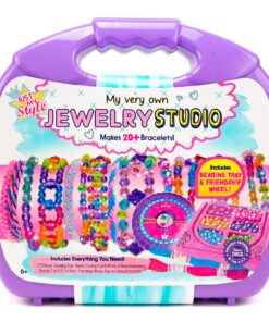 Just My Style My Very Own Jewelry Studio, Personalized Bracelet Making Kit With 1700+ Beads, Bead Kit Great for On-The-Go, Travel DIY Custom Accessories for Ages 6, 7, 8, 9 Jewelry Studio (Case) 14 81QjO66SuAL