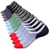 Mottee&Zconia No Show Sock Low Cut Ankle Short Socks for Men Basic Casual Anti-skid Cotton Socks with Non Slip Grips 8-11 6 Pairs(2purple2green2red) 13 81QjQSCLhTL