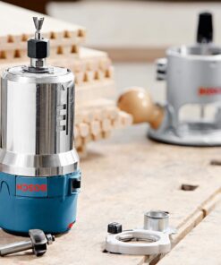 BOSCH 1617EVSPK Wood 12 Amp Router Tool Combo Kit - 2.25 Horsepower Plunge Router & Fixed Base with a Variable Speed 37 81QjvppTBdL