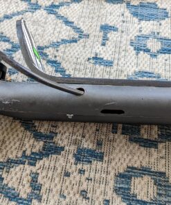 Mongoose Expo Youth Kick Scooter, Suggested for Riders with Ages 6 to 9 Years Old, Max. Weight of 175 lbs., Front and Rear Caliper Brakes, Rear Axle Pegs, 12-Inch Inflatable Wheels Green/Grey 33 81QlX62dBL