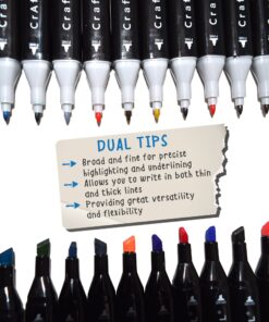 Crafts 4 All Fabric Markers Pens Permanent 12 Pack Dual Tip Minimal Bleed Rich Paint Color Pigment Fine Graffiti Fabric Pens, Child Safe & Non Toxic 12 Pack Black 33 81QmXhdEOOL 2