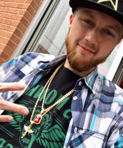 Jewel Town Mens Gold Angel & P Ruby Bundle Set Cz Pendant Hip Hop 24" & 30" Rope Chain D463 27 81QpTOQTYL 2