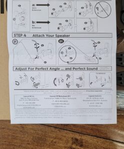 ECHOGEAR Speaker Wall & Ceiling Mount Pair - Universal Design Works with Vizio, Sony, & More - Tilt & Swivel Without Tools for Surround Sound - Easy to Install Indoors & Outdoors 71 81Qq8stuQEL