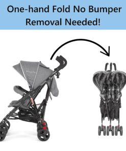 Dream On Me Volgo Twin Umbrella Stroller in Gray, Lightweight Double Stroller for Infant & Toddler, Compact Easy Fold, Large Storage Basket, Large and Adjustable Canopy 34 81QsyR6BgxL 1