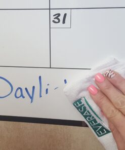 Everase Re-Stic Dry Erase Self-Adhesive Peel & Stick Surface Monthly Calendar | Wall Planner (24 x 36 in.) FREE Marker & Cloth | Organizer, Walls, Doors, Offices | Premium Quality Removable Surface 24 x 36 in. (2 x 3 ft.) 12 81Qtxu8AEmL