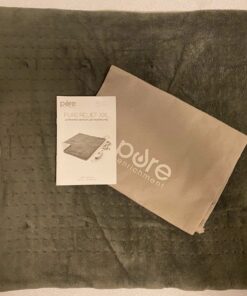 Pure Enrichment® PureRelief™ XL Heating Pad - 12" x 24" Electric Heating Pad for Back Pain & Cramps, 6 Heat Settings, FSA/HSA Eligible, Soft Machine Wash Fabric, Auto-Off & Moist Heat (Charcoal Gray) 43 81QuEnYx8L
