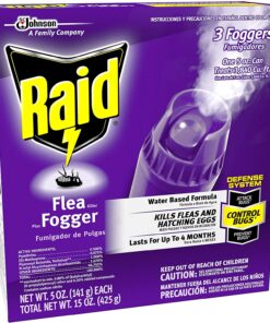 Raid Flea Flogger Plus Killer, Kills Fleas and Hatching Eggs (3 Count (Pack of 3) 8 81QumTRLeeL