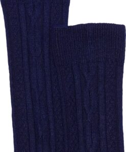 Jefferies Socks Girls 7-16 School Uniform Acrylic Cable Knee High 3 Pair Pack Medium Navy 5 81QwSSmQt4L
