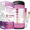Nurse Hatty - 150 Ketone Test Strips w Built-in Color Chart – Free Keto Guide eBook & Free App - Made-in-The-USA - Urine Test for Ketogenic, Ketosis, Low Carb, Atkins & Paleo Diets - Extra Long Strips