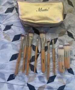Matto Makeup Brushes 9-Piece Makeup Brush Set Foundation Brush with Travel Makeup Bag 36 81QyltF2YqL