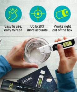 Professional TDS ppm Conductivity Meter - Quick and Easy EC TDS and Temperature Test Pen | 0-9999 ppm with ± 2% Accuracy | Perfect 3-in-1 Tester For Ro Water Aquarium Hydroponics Coffee Pool etc. White 24 81Qz2VaknsL