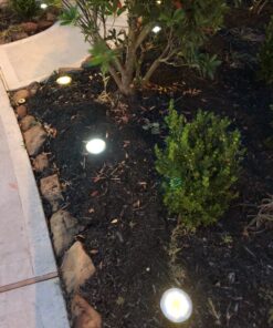 Biling Solar Ground Lights, Solar Disk Lights (8 LEDs /4 Pack) Outdoor Waterproof Solar Garden Lights for Pathway Outdoor in-Ground Lawn Yard Deck Patio Walkway - Warm White 47 81QzA5iLICL