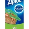 Ziploc Sandwich and Snack Bags, Storage Bags for On the Go Freshness, Grip 'n Seal Technology for Easier Grip, Open, and Close, 90 Count 43 81R 97WI7oL