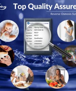 iSpring RCC7, NSF Certified, High Capacity Under Sink 5-Stage Reverse Osmosis Drinking Filtration System, 75 GPD, Brushed Nickel Faucet 30 81R iSXGXtL