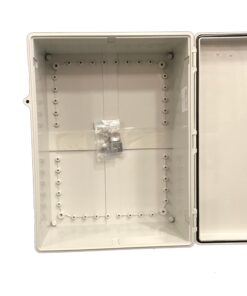 BUD Industries NBB-15247 Style B Plastic Outdoor NEMA Box with Solid Door 15.68" L x 11.73" W x 6.3" H, Gray 13 81R1KkruhJL