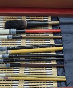 Corciosy Chinese Calligraphy Brush Set -Premium Watercolor Brushes for Kanji, Japanese Sumi, Painting, Drawing, Art Supplies with Roll-up Bamboo Brush Holder 10 Piece/Set 10pcs 38 81R1q90SzHL