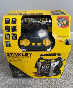 STANLEY J5C09 Portable Power Station Jump Starter 1000 Peak Amp Battery Booster, 120 PSI Air Compressor, USB Port, Battery Clamps 1,000 Peak Amps 66 81R2SQJPjL