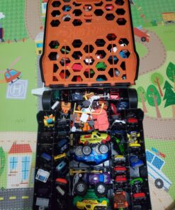 Hot Wheels 100-Car, Rolling Storage Case with Retractable Handle, Model:20135 100 Car 38 81R2ZEnP6tL