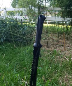 BLACK LEGION Jungle Hunter Machete with Nylon Sheath and Lanyard Cord - Stainless Steel Blade, Sawback Blade Spine, Non-Reflective Black Coating, ABS Handle - Hacking and Chopping Tool - 25" Length 9 81R34Rl3K3L