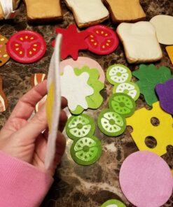 Melissa & Doug Felt Food Sandwich Play Food Set (33 pcs) - Felt Sandwich Play Set For Kids Kitchen, Pretend Play Sandwich, Felt Sandwich Toy For Toddlers Kids Ages 2+,Orange Felt Play Food 46 81R44kyB L