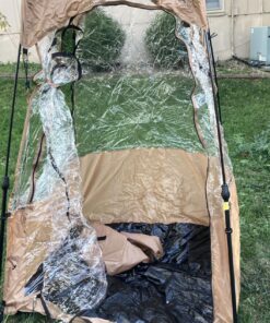 Sports Tent, MioTsukus Instant Weather Proof Pod, Pop Up Bubble Clear View Tent, All Weather Shelter with Extra Top Cover for Soccer, Football, and Other Outdoor Events- 1~4 People 40"l X 46"w X 65"h (1~2 Person) 75 81R4Us4xmXL