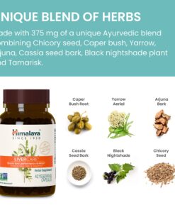 Himalaya LiverCare for Total Liver Support, Cleanse and Detox, Protects Cells & Enzymes, 375 mg, 90 Capsules, 45 Day Supply 13 81R4riE8XL