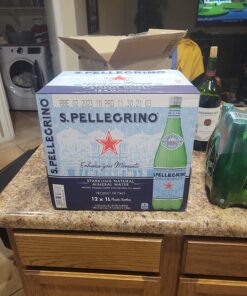 S.Pellegrino Sparkling Natural Mineral Water, 33.8 fl oz. Plastic Bottles (Pack of 12) Sparkling water 33.81 Fl Oz (Pack of 12) 32 81R6Q27f36L