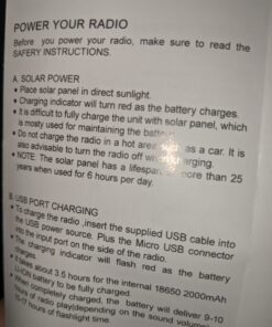 Emergency Hand Crank Radio with LED Flashlight for Emergency, AM/FM NOAA Portable Weather Radio with 2000mAh Power Bank Phone Charger, USB Charged & Solar Power for Camping, Emergency 32 81R7KIqC4DL
