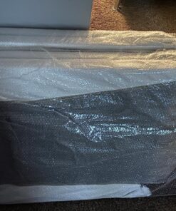 ZINUS No Assembly Metal Box Spring, 9 Inch White Mattress Foundation, Sturdy Metal Structure, Split Queen 35 81R7aESQl8L